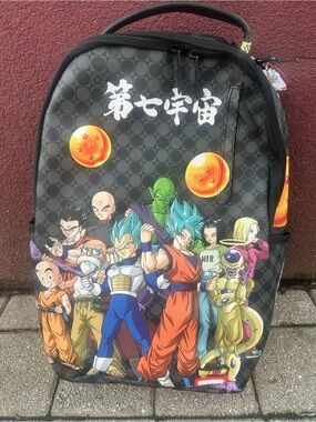 Sprayground Dragon ball Z Black Backpack with Red Accent - Limited Edition